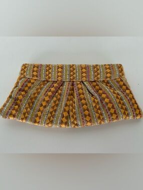 Lauren Merkin Yellow Multicolor Woven Clutch